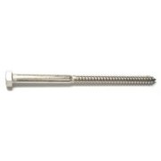 MIDWEST FASTENER Lag Screw, 1/2 in, 8 in, Stainless Steel, Hex Hex Drive, 5 PK 53559